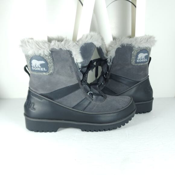 Sorel Women's TIVOLI II US10 Gray Suede Faux Fur Lined Winter Snow Boots - Picture 7 of 16